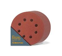 POWERTEC Disco A/O Hook And Loop per levigatrice Festool RO150/ETS 150, Rosso, Confezione da 50