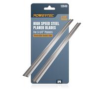 POWERTEC Lame per pialla HSS da 3-1/4", confezione da 2 pezzi, per Wen 6530, DeWalt DCP580B, Porter-Cable PC70THP, RYOBI P611, Bosch PK2632K, Makita XPK01Z, Craftsman, Skil Hand Planer, lame di