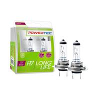 POWERTEC KIT 2 LAMPADINE LONG LIFE H7 12V 55W DUO DURATA 1500 h CIRCA