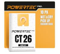 POWERTEC PRO Premium Shop 75088-P2 - Sacchetti sottovuoto per aspirapolvere Festool CT 26, per Festool 496187 Selfclean, sacchetti per aspirapolvere in tessuto non tessuto, confezione da 10 pezzi