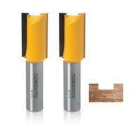 POWERTEC Punta per fresa dritta, diametro di taglio 3/4", gambo da 1/2", punta per router in carburo di tungsteno, profondità 3-1/4" e lunghezza totale 6,5 cm, adatta per router CNC, router portatile