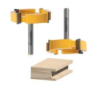 POWERTEC Punta per fresa per appiattimento lastre, CNC e superficie gambo 1/4, diametro 5,1 cm, profondità di taglio 1,27 cm, punta per pialla per fresa del router, perfetta per superfici Spoilboard