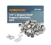 PowerTec QP1404 Staffa di Supporto Foro, Nichel, 1/4" with Mounting Hole