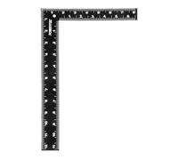 POWERTEC Righello quadrato da falegname, 20,3 x 30,5 cm, strumento quadrato ad angolo retto, per falegnameria, costruzione, fai da te, 1 pezzo (80035)