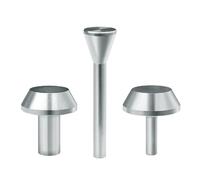 POWERTEC Router Subbase Centering Pin & Cone Set w/1/2" & 1/4" interno Centering Guide & 1/4" Fuori Centering Guide. Funziona con pinza per l'allineamento della maggior parte delle sottobase router e