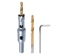 POWERTEC Sega a tazza in carburo da 1/2" per metalli morbidi e duri, set di frese a tazza con punta in carburo di tungsteno, con punta pilota placcata in titanio, per metallo, acciaio inossidabile