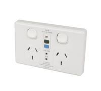 Powertech Rcd Protetta Doppia Presa di Rete Gpo 10A Protezione da Scosse Elettri