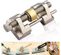Powertool - Guida per affilatura e levigatura ad angolo fisso, con morsetto, con rullo in ottone, per scalpello da legno, pialla, lama, bulino, scalpello piatto