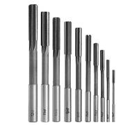 Powertool HSS Alesatore a mano con gambo dritto, 9 pezzi (2-10 mm) H7, set durevole