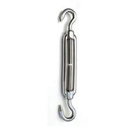 Powertool - Tenditore tenditore in acciaio inox con gancio e gancio per tenditore regolabile per sistema di tubi, recinzione a catena, tirante, ecc. (M10)