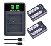 PowerTrust 2 batterie BP-511 BP-511A BP-512 e caricatore per Canon EOS 40D, 30D, 20D, D60, 10D, 50D, 300D, PowerShot Pro1, G6, G5, G3, G2, G1, Pro90 is