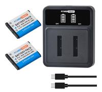 PowerTrust 2 batterie EN-EL19 e caricatore doppio LED per Nikon Coolpix S33 W150 A100 S2700 S2800 S3300 S3600 S3700 S4200 S4300 S4400 S6400 S6600 S68 000 S6 900