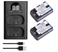 PowerTrust 2 batterie LP-E6N LP-E6 con caricatore per Canon EOS 5D Mark III, 7D Mark II, 90D, 80D, 70D, 60D, 6D, 5D Mark IV, 5DS, R5, R6, R7