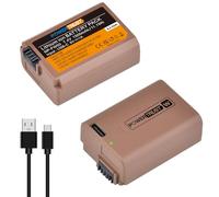 PowerTrust 2 batterie NP-FW50 con porta di ricarica rapida USB-C per fotocamere Sony ZV-E10 a6000 a6300 a6400 a6500 a5000 A7 A7R A7RII A7II A7SII A7S RX10