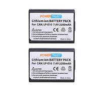 PowerTrust 2Pcs LP-E10 LPE10 - Batteria per Canon LP E10, EOS 1100D, 1200D, 1300D, 1500D, 2000D, 3000D, 4000D, Rebel T3, T5, T6, T7, Kiss X50, Kiss X2