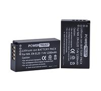 PowerTrust Confezione da 2 batterie ricaricabili EN-EL20 EN-EL20a per Nikon Coolpix P950, P1000, Coolpix A, 1 V3, 1 AW1, 1 J3, 1 J2, 1 J1