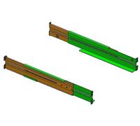PowerWalker RK7 Guida per scaffale (Rack Mount Kit - RK7 1U - For VI 500-1500 R1U Series - Extendable 46.4cm to 73.8cm - Warran