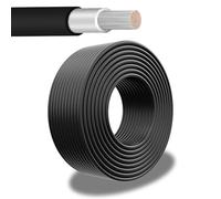 PowerWerk - Cavo solare 6 mm² nero - 30 m - certificato TÜV - resistente ai raggi UV, flessibile, fotovoltaico, cavo di collegamento solare per pannello solare, inverter e regolatore di carica (nero,