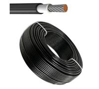 PowerWerk - Cavo solare 6 mm² nero - 5 m - certificato TÜV - resistente ai raggi UV, flessibile, fotovoltaico, cavo di collegamento solare per pannello solare, inverter e regolatore di carica (rosso,