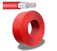 PowerWerk - Cavo solare 6 mm² rosso - 10 m - resistente ai raggi UV, flessibile, fotovoltaico, cavo PV, cavo di collegamento solare per pannello solare, inverter e regolatore di carica (rosso, 10 m)