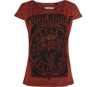 Powerwolf Metal Circle Donna T-Shirt Rosso S 100% Cotone Largo