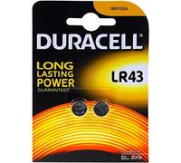 POWERY Duracell Piletta modello LR43 Blister doppio, Alkaline, 1,5V