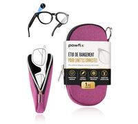 Powfix Custodia Oxford resistente per Lufor T6 AI Smart Glasses, Rosa | Con cinturino da polso e bottone rotondo, protezione antigraffio, leggera, discreta, ideale per l'uso quotidiano.