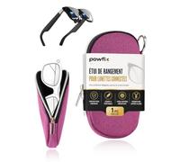 Powfix Custodia Oxford resistente per XREAL X1112 AI Smart Glasses,Rosa | Con cinturino da polso e bottone rotondo, protezione antigraffio, leggera, discreta, ideale per l'uso quotidiano.