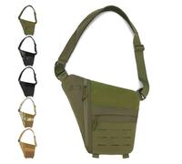 Powios Crossbody Bag, Large Capacity Shoulder Crossbody Sling Bag for Men, Outdoor Waterproof for Hiking Cycling Camping (Army Green)