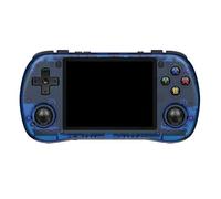 POWKIDDY X35H Retro Game Console, 128GB card, 3.5” IPS High Resolution Display, High-Performance CPU, Compact & Portable, Multi-Emulator Support, Play Anytime, Anywhere (Blue-Transparent)