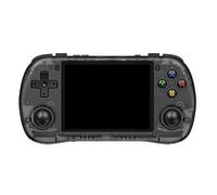 POWKIDDY X35H Retro Game Console, 128GB card, 3.5” IPS High Resolution Display, High-Performance CPU, Compact & Portable, Multi-Emulator Support, Play Anytime, Anywhere (Black-Transparent)