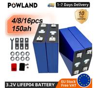 POWLAND 150AH Lifepo4 batteria 3.2V grado A batteria ricaricabile 12V 24V 48V celle prismatiche per RV EV Yacht fai da te solare ue