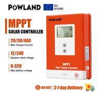POWLAND 20A 30A 40A MPPT regolatore di carica solare 12V 24V pannello solare regolatore solare automatico per Max 100V supporto di ingresso Lifepo4 Li