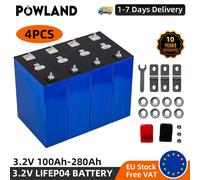 POWLAND 4 pezzi 3.2V 100Ah 150Ah 280Ah LiFePO4 Batteria FAI DA TE 4S 8S 12V 24V RV Moto Auto Elettrica da viaggio Inverter Solare batterie 4PCS 3.2V 100Ah