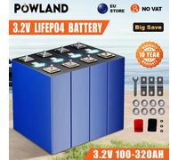POWLAND 4PCS 3.2V 320Ah 280Ah 150Ah 100Ah LiFePO4 batteria ricaricabile fai da te 12V per auto elettrica RV energia solare carrello da golf EU