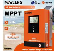 POWLAND MPPT Regolatore di carica solare 60A 40A 30A 20A Batteria 12V 24V 36V 48V Auto Max PV 150VDC per batteria al litio al piombo