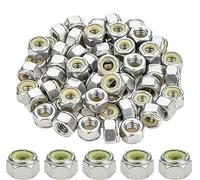 Powlankou 60 pezzi 5/16 "-18 Nylon Inserire Dadi di Bloccaggio Esagonali, Acciaio Inox 304