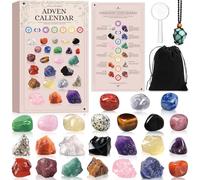 POWLYB Calendario Avvento 2025, Calendario Avvento Pietre, Cristalli del Calendario Dell'avvento, 24 Giorni di Cristalli Calendario con Conto Alla Rovescia per Natale, Regali di Natale per Bambini