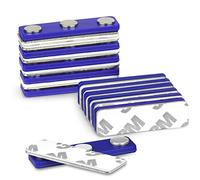 Powmag 12 pezzi Porta Badge Magnetico, Badge con Calamita, Badge Magnetici, Blu Porta Targhetta Nome con Adesivi, Adatto per Ufficio, Conferenza, Mostra, Scuola, Uniformi da Ufficio