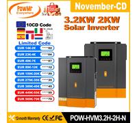 PowMr 3.2KW 24V inverter solari ibridi 12V V lavaggio sinusoidale puro 80A MPPT regolatore di carica solare carica batteria al litio con WIFI 2KVA 12V