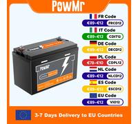 PowMr 300AH 200AH 150AH 100AH Lifepo4 Batteria 12V 24V Batteria al litio solare ricaricabile BMS Grado A 6000+ Ciclo