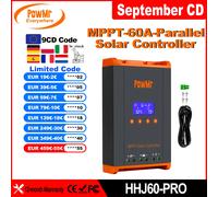 PowMr 60A MPPT Regolatore di carica solare 3 fasi di ricarica per batteria 12V 24V 36V 48V Pannello solare 160VDC può parallela 12 unità