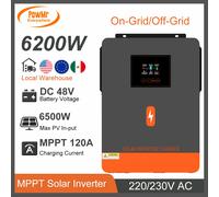 PowMr 6200W On Grid/Off Grid Inverter solare MPPT 120A caricatore solare Max PV Power 6500W 230V Out-put DC 48V per caricabatteria