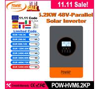 PowMr EU 6.2KW Ibrido solare invertito parallelo FINO a 9 unità da 48 V a 230 V CA/380 V CA Uscita PV 500 V CC con controller solare MPPT 120 A