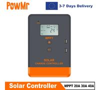 PowMr MPPT 40A 30A 20A Regolatore di carica solare 12V 24V Pannelli solari Regolatore Caricatore per batteria al litio LifePO4 al piombo
