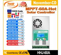 PowMr MPPT 60A Regolatore di carica solare 12V 24V 36V 48V Max 160V Regolatore di ingresso fotovoltaico per Lifepo4, litio, batteria al piombo