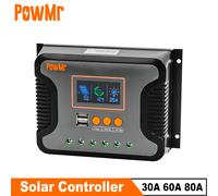 PowMr PWM 80A 60A 30A Regolatore di carica solare 12V 24V 36V 48V Caricabatteria al litio al piombo Max PV 100V Doppia modalità di controllo