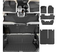 powoq 7 Seats Floor Mat Compatible with 2016-2022 Honda Pilot Cargo Mat TPE Floor Liner Back Seat Protector Trunk Cargo Liner Replacement for 2016-2022 Honda Pilot Accessories