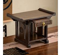 POWRZZZY Tavolo Da Altare Personale,Mobiletto Da Altare In Bambù Con Cassetto Estensibile,Supporto Per Buddha,Contenitore A Doppio Strato,per Soggiorno Camera Da Letto(40x25x28cm/15.75x9.84x11.02in)