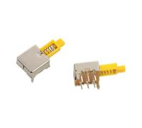 POWTAXBJGD 10Pcs A06 6pin TV Interruttore di Alimentazione con Molla Autobloccante Giallo DC 12V 50MA Unidirezione Pulsante Interruttore